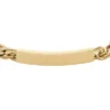 Ellis Gold-Tone Stainless Steel ID Bracelet Ellis Gold-Tone Stainless Steel ID Bracelet