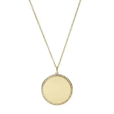 Ellis Gold-Tone Stainless Steel Pendant Necklace Ellis Gold-Tone Stainless Steel Pendant Necklace