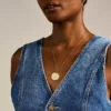 Ellis Gold-Tone Stainless Steel Pendant Necklace Ellis Gold-Tone Stainless Steel Pendant Necklace