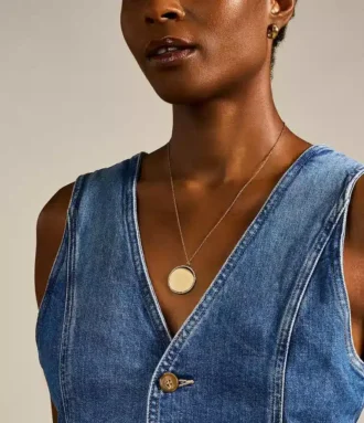 Ellis Gold-Tone Stainless Steel Pendant Necklace