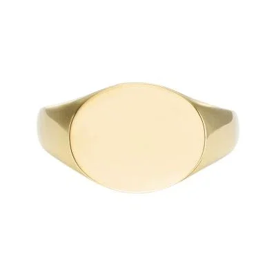 Ellis Gold-Tone Stainless Steel Signet Ring Ellis Gold-Tone Stainless Steel Signet Ring