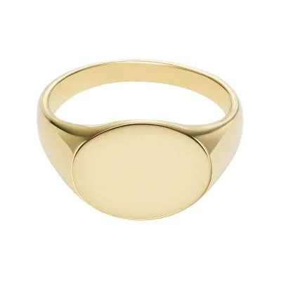 Ellis Gold-Tone Stainless Steel Signet Ring Ellis Gold-Tone Stainless Steel Signet Ring