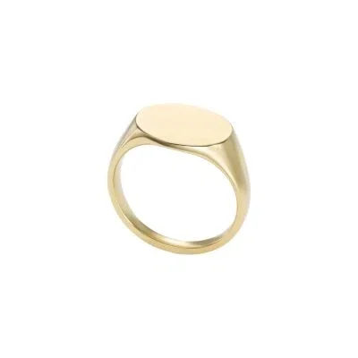 Ellis Gold-Tone Stainless Steel Signet Ring Ellis Gold-Tone Stainless Steel Signet Ring