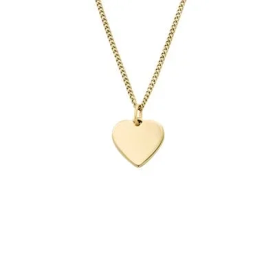 Ellis Heart Gold-Tone Stainless Steel Necklace Ellis Heart Gold-Tone Stainless Steel Necklace