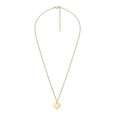 Ellis Heart Gold-Tone Stainless Steel Necklace Ellis Heart Gold-Tone Stainless Steel Necklace