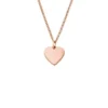 Ellis Heart Rose Gold-Tone Stainless Steel Necklace Ellis Heart Rose Gold-Tone Stainless Steel Necklace