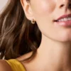 Ellis Mixed Shapes Gold-Tone Brass Hoop Earrings Ellis Mixed Shapes Gold-Tone Brass Hoop Earrings