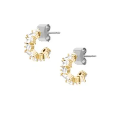 Ellis Mixed Shapes Gold-Tone Brass Hoop Earrings Ellis Mixed Shapes Gold-Tone Brass Hoop Earrings