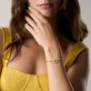 Ellis Mixed Shapes Gold-Tone Brass Station Bracelet Ellis Mixed Shapes Gold-Tone Brass Station Bracelet