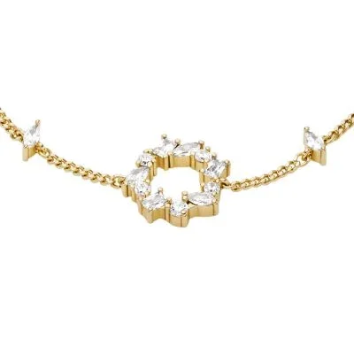 Ellis Mixed Shapes Gold-Tone Brass Station Bracelet Ellis Mixed Shapes Gold-Tone Brass Station Bracelet