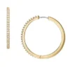 Ellis Pavé Glitz Gold-Tone Brass Hoop Earrings Ellis Pavé Glitz Gold-Tone Brass Hoop Earrings