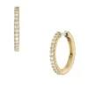 Ellis Pavé Glitz Gold-Tone Brass Hoop Earrings Ellis Pavé Glitz Gold-Tone Brass Hoop Earrings