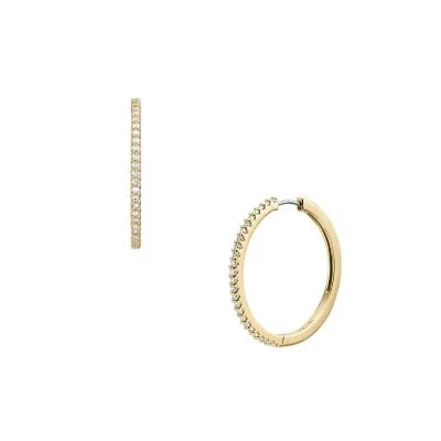 Ellis Pavé Glitz Gold-Tone Brass Hoop Earrings Ellis Pavé Glitz Gold-Tone Brass Hoop Earrings