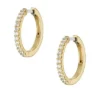 Ellis Pavé Glitz Gold-Tone Brass Hoop Earrings Ellis Pavé Glitz Gold-Tone Brass Hoop Earrings