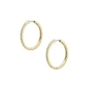 Ellis Pavé Glitz Gold-Tone Brass Hoop Earrings Ellis Pavé Glitz Gold-Tone Brass Hoop Earrings
