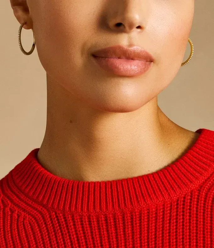 Ellis Pavé Glitz Gold-Tone Brass Hoop Earrings Ellis Pavé Glitz Gold-Tone Brass Hoop Earrings