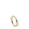 Ellis Pavé Glitz Gold-Tone Stainless Steel Band Ring Ellis Pavé Glitz Gold-Tone Stainless Steel Band Ring
