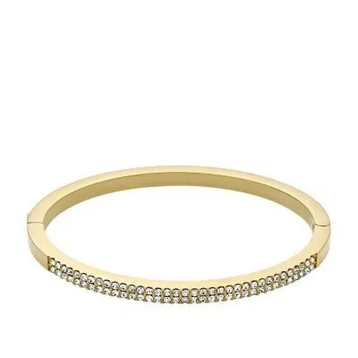 Ellis Pavé Glitz Gold-Tone Stainless Steel Bangle Bracelet Ellis Pavé Glitz Gold-Tone Stainless Steel Bangle Bracelet