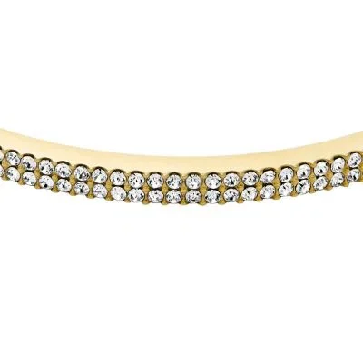 Ellis Pavé Glitz Gold-Tone Stainless Steel Bangle Bracelet Ellis Pavé Glitz Gold-Tone Stainless Steel Bangle Bracelet