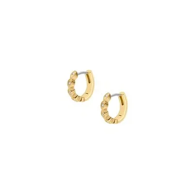 Ellis Pavé Glitz Gold-Tone Stainless Steel Hoop Earrings Ellis Pavé Glitz Gold-Tone Stainless Steel Hoop Earrings