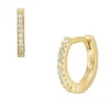 Ellis Pavé Glitz Gold-Tone Sterling Silver Hoop Earrings Ellis Pavé Glitz Gold-Tone Sterling Silver Hoop Earrings