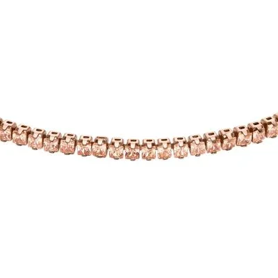 Ellis Pavé Glitz Rose Gold-Tone Brass Tennis Chain Bracelet Ellis Pavé Glitz Rose Gold-Tone Brass Tennis Chain Bracelet
