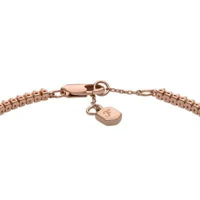 Ellis Pavé Glitz Rose Gold-Tone Brass Tennis Chain Bracelet Ellis Pavé Glitz Rose Gold-Tone Brass Tennis Chain Bracelet