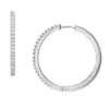 Ellis Pavé Glitz Silver-Tone Brass Hoop Earrings Ellis Pavé Glitz Silver-Tone Brass Hoop Earrings