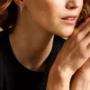Ellis Pavé Glitz Silver-Tone Brass Hoop Earrings Ellis Pavé Glitz Silver-Tone Brass Hoop Earrings
