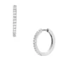 Ellis Pavé Glitz Silver-Tone Brass Hoop Earrings Ellis Pavé Glitz Silver-Tone Brass Hoop Earrings
