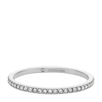 Ellis Pavé Glitz Stainless Steel Band Ring