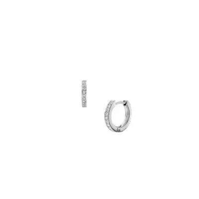 Ellis Pavé Glitz Stainless Steel Hoop Earrings Ellis Pavé Glitz Stainless Steel Hoop Earrings