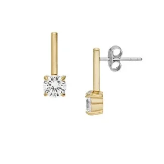 Ellis Shaky Glitz Gold-Tone Stainless Steel Drop Earrings