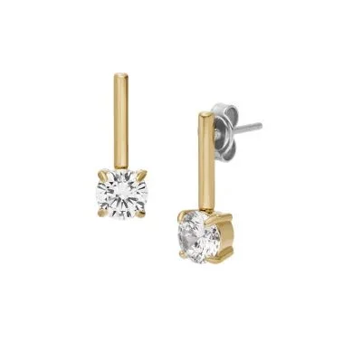 Ellis Shaky Glitz Gold-Tone Stainless Steel Drop Earrings Ellis Shaky Glitz Gold-Tone Stainless Steel Drop Earrings