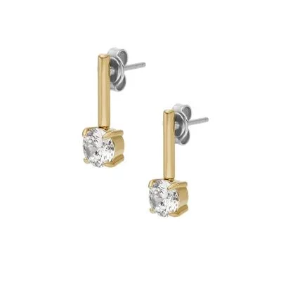Ellis Shaky Glitz Gold-Tone Stainless Steel Drop Earrings Ellis Shaky Glitz Gold-Tone Stainless Steel Drop Earrings