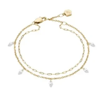 Ellis Shaky Glitz Gold-Tone Stainless Steel Multi-Strand Bracelet