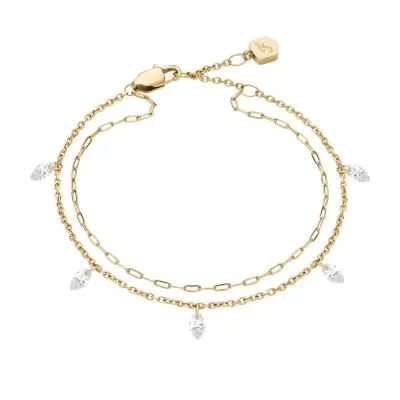 Ellis Shaky Glitz Gold-Tone Stainless Steel Multi-Strand Bracelet Ellis Shaky Glitz Gold-Tone Stainless Steel Multi-Strand Bracelet