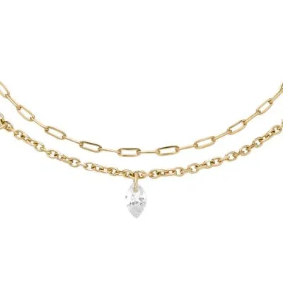 Ellis Shaky Glitz Gold-Tone Stainless Steel Multi-Strand Bracelet Ellis Shaky Glitz Gold-Tone Stainless Steel Multi-Strand Bracelet