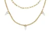 Ellis Shaky Glitz Gold-Tone Stainless Steel Multi-Strand Necklace Ellis Shaky Glitz Gold-Tone Stainless Steel Multi-Strand Necklace