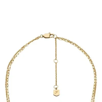 Ellis Shaky Glitz Gold-Tone Stainless Steel Multi-Strand Necklace Ellis Shaky Glitz Gold-Tone Stainless Steel Multi-Strand Necklace