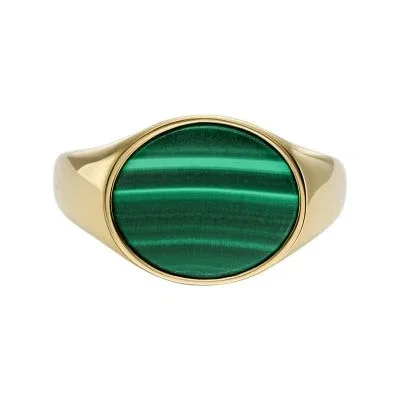 Ellis Signet Collection Green Malachite Signet Ring Ellis Signet Collection Green Malachite Signet Ring