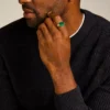 Ellis Signet Collection Green Malachite Signet Ring Ellis Signet Collection Green Malachite Signet Ring