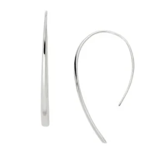 Ellis Stainless Steel Bevel Hoop Earrings