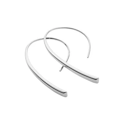 Ellis Stainless Steel Bevel Hoop Earrings Ellis Stainless Steel Bevel Hoop Earrings