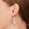 Ellis Stainless Steel Bevel Hoop Earrings Ellis Stainless Steel Bevel Hoop Earrings