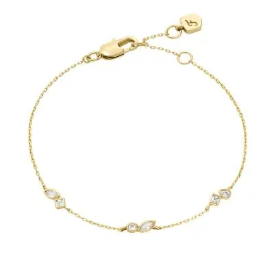 Ellis Toi Et Moi Gold-Tone Brass Station Bracelet Ellis Toi Et Moi Gold-Tone Brass Station Bracelet