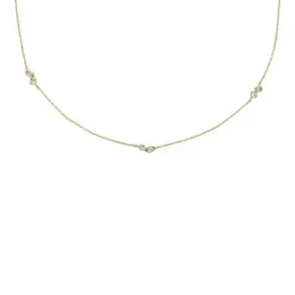 Ellis Toi Et Moi Gold-Tone Brass Station Necklace