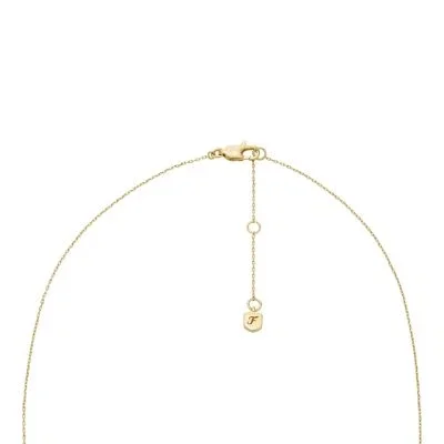 Ellis Toi Et Moi Gold-Tone Brass Station Necklace Ellis Toi Et Moi Gold-Tone Brass Station Necklace