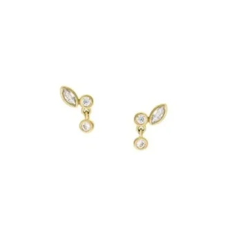Ellis Toi Et Moi Gold-Tone Brass Stud Earrings