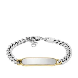 Ellis Two-Tone Stainless Steel ID Bracelet